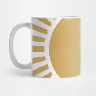 Golden Boho Sun Minimal Earthy Sunset Mug